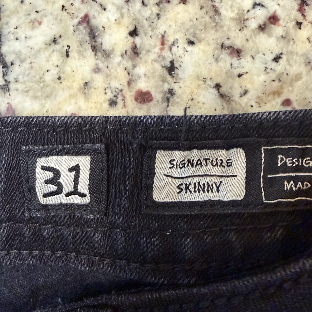 Miss Me Black Signature Skinny Jeans with Silver and Gold Embellished Pockets - Picture 6 of 10